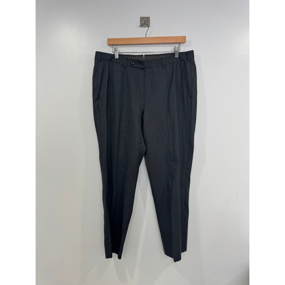 Ermenegildo Zegna Men Grey Wool Silk Trofeo 600 Mila Dress Pants 36
